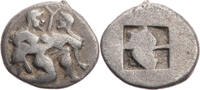 Drachme 510-480 v. Chr.  Thrakien Thasos, Satyr raubt Nymphe / quadratum ... 180,00 EUR + 7,00 EUR kargo