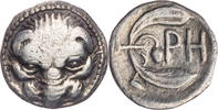 Hemidrachme 415-387 / Chr.  Bruttium Rhegion, Löwenkopf / Olivenzweig, ... 175,00 EUR + 7,00 EUR kargo