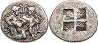 Durum 520-510 - Chr.  Thrakien Thasos, Satyr raubt Nymphe / quadratum ... 525,00 EUR ücretsiz kargo