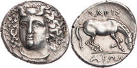 Drachme 356-342 - Chr.  Thessalien Larissa, Kopf der Nymphe Larissa / g ... 700,00 EUR ücretsiz kargo