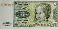 Bundesrepublik Deutschland 5 DM Banknote -
