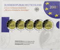 5 x 2€ 2007 Bundesrepublik Deutschland 2 Euro Gedenkmünzenset - 50 Jahre Römische Verträge Spiegelglanz im orig. Folder