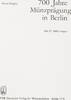 Literatur Heinz Fengler, 700 Jahre Münzprägung in Berlin -