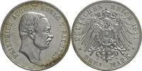 Kaiserreich, Sachsen 3 Mark Friedrich August König von Sachsen -