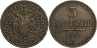 Österreich, Kaiserreich 3 Kreuzer Franz Josef I. (1848-1916) -