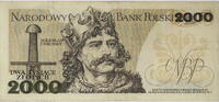 Polen 2000 Zlotych Serienschein -