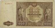 Polen 1000 Zlotych Serienschein -
