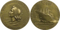 Frankreich, 3. Republik Medaille French Line - Auf das Linienschiff FRANCE, Le Havre - New York -