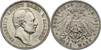 Kaiserreich, Sachsen 3 Mark Friedrich August II. (1904-1918) - Kursmünze (1908-1913) -