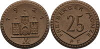 Sachsen 25 Pfennig Notmünzen aus Böttger-Steinzeug -