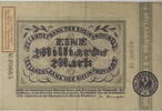 Rheinprovinz 1 Milliarde Mark Serienbanknote -
