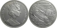 Gibraltar 21 Ecu Elisabeth II. (1952-2022) - Tunnel von Großbritannien nach Frankreich -