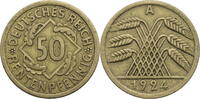 Weimarer Republik 50 Rentenpfennig Kursmünze (1923-1924) -