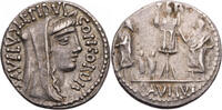 Römische Republik Denar L. Aemilius Lepidus Paullus, Kopf der Concordia / Tropaeum -