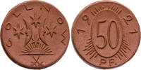Gollnow (Pommern) 50 Pfennig Notmünze aus Böttgersteinzeug -