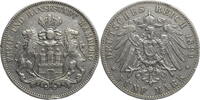 Kaiserreich, Hamburg 5 Mark Kursmünze (1891-1913) -
