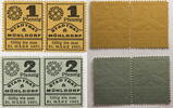 Mühldorf 2x1 Pfennig, 2x2 Pfennig 4 Scheine, davon jeweils zwei in zweier Streifen -