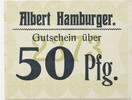 Landeshut (Schlesien) 50 Pfennig Gutschein - Albert Hamburger -
