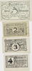 Bethel in Westfalen 2, 3, 4, 5 Pfennig Lot von 4 verschiedenen Scheinen -