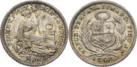 Peru 1/2 Dinero Kursmünze (1890-1917) -