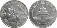 China, Volksrepublik 10 Yuan 1 Oz Silber Panda - large Date -