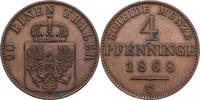 Preussen, Königreich 4 Pfenninge Wilhelm I. (1861-1888) - Kursmünze (1861-1871) -