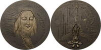 Frankreich, 5. Republik Medaille Betende Muttergottes auf 100 Jahre Lourdes v. Josette H. Coeffin -