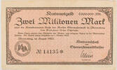 Oberwesterwaldkreis (Hessen-Nassau), Marienberg 2000000 Mark Kreisnotgeld - Zwei Millionen Mark - Lautzenbrücken -
