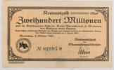 Oberwesterwaldkreis (Hessen-Nassau), Marienberg 2000000 Mark Kreisnotgeld - Zweihundert Millionen Mark - Westerwälder Bauernhaus -