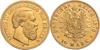 Kaiserreich, Hessen 10 Mark Ludwig IV. (1877-1892) - Kursmünze -