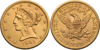 USA 5 Dollars Coronet Head Eagle - Kursmünze (1866-1908) -