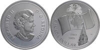 Kanada 1 Dollar Elizabeth II, 40th Anniversary of the Canadian Flag -