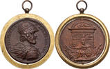 Medaille o.J. Großbritannien Heinrich II. (1154–1189) von Dassier ss-vz, gefasst