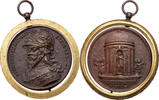 Medaille o.J. Großbritannien Eduard III. (1327–1377) von Dassier ss-vz, gefasst