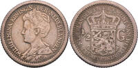 Niederlande ½ Gulden 1910 Wilhelmina (1890-1948) - Kursmünze (1910-1919)... 29.33 US$ Tax included +  52.79 US$ shipping