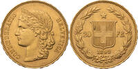 Schweiz Libertas - Kursmünze (1883-1896) 20 Franken 1893 B ss-vz