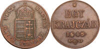 Ungarn 1 Krajczár War of Independence Coinage -