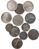 Frankreich, 3. Republik 9 x 1 Franc, 2 x 50 Centimes Lot von 12 Silbermünzen -