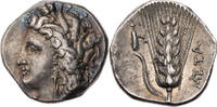 Lukanien Stater Metapont, Kopf der Demeter / Ähre -