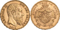 Belgien 20 Francs Leopold II. (1865-1909) - Kursmünze (1870-1882) -