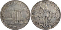 Belgien 50 Frank (Francs) Brussels Exposition and Railway Centennial -