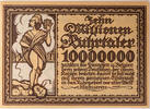 Ruhrgebiet 10000000 Ruhrtaler Propagandascheine gegen die Ruhrgebietbesetzung über Zehn Millionen Ruhrtaler -