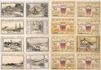 Bad Honnef und Rhöndorf 4 x 50, 4 x 99 Pfennig 1 komplette Serie von 8 Scheinen - Siebengebirge -