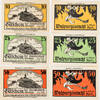 Kahla 10, 25, 50 Pfennig Komplette Serie von 3 Scheinen der Leuchtenburg Wirtschaft - Walpurgisnacht -