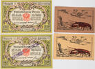 Nörenberg 2 x 50, 2 x 75 Pfennig Lot von 4 verschiedenen Scheinen -