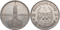 Drittes Reich 5 Reichsmark Zum Jahrestag der Eröffnung des Reichstages - Garnisonskirche mit Datum -