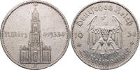 Drittes Reich 5 Reichsmark Zum Jahrestag der Eröffnung des Reichstages - Garnisonskirche mit Datum -