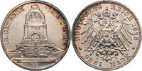 Kaiserreich, Sachsen 3 Mark Völkerschlachtdenkmal -