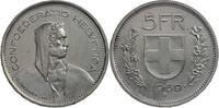 5 Franken 1969 B Schweiz Alphirt - Kursmünze (1931-1969) vz, Kratzer