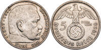 Drittes Reich 5 Reichsmark Hindenburg - Kursmünze (1936-1939) -